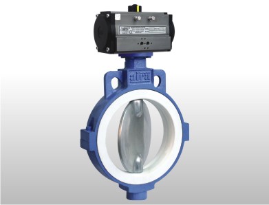 Pneumatic Replaceable Muffler Butterfly Valve